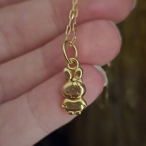 14k gold mini miffy charm